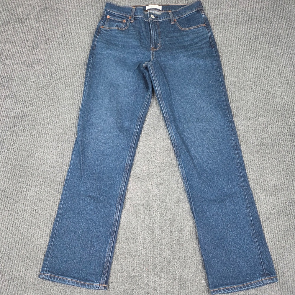 Abercrombie & Fitch 90s Straight Mid Rise Jeans Dark Wash Mens 28x30 (30x30)